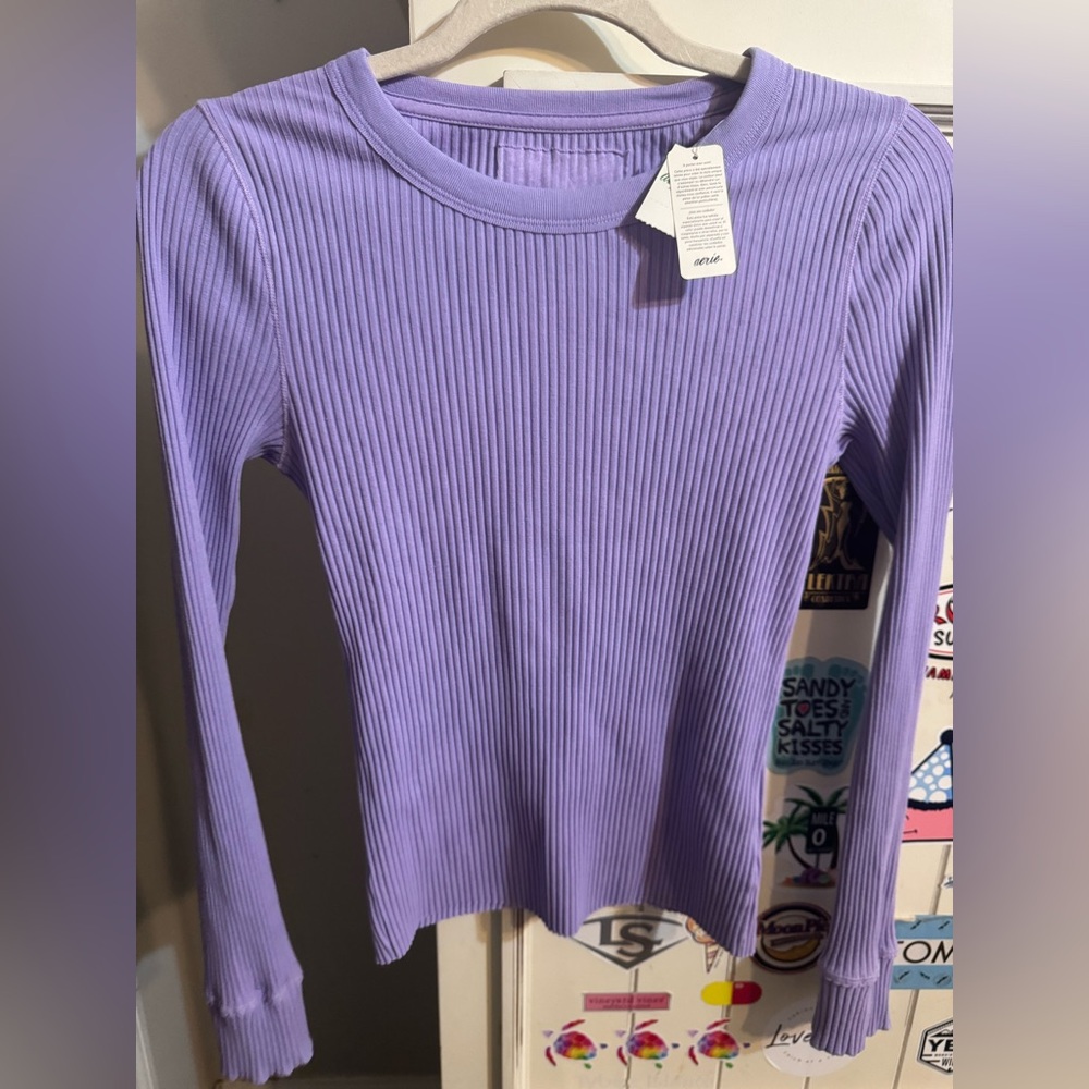 Purple aerie long sleeve 
Size S 
NWT